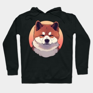 Retro cartoon Shiba inu Hoodie